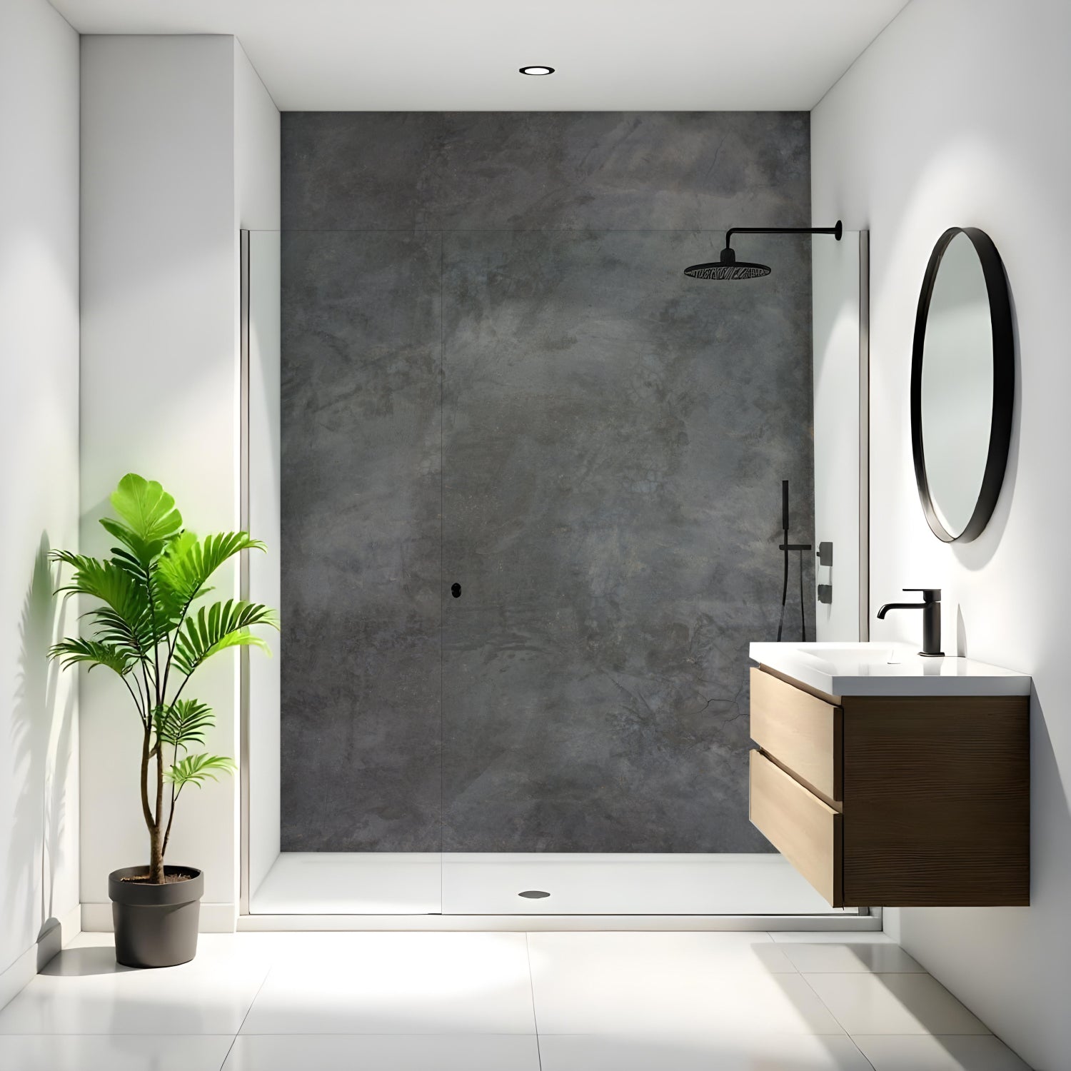 Duschrückwand Betonoptik