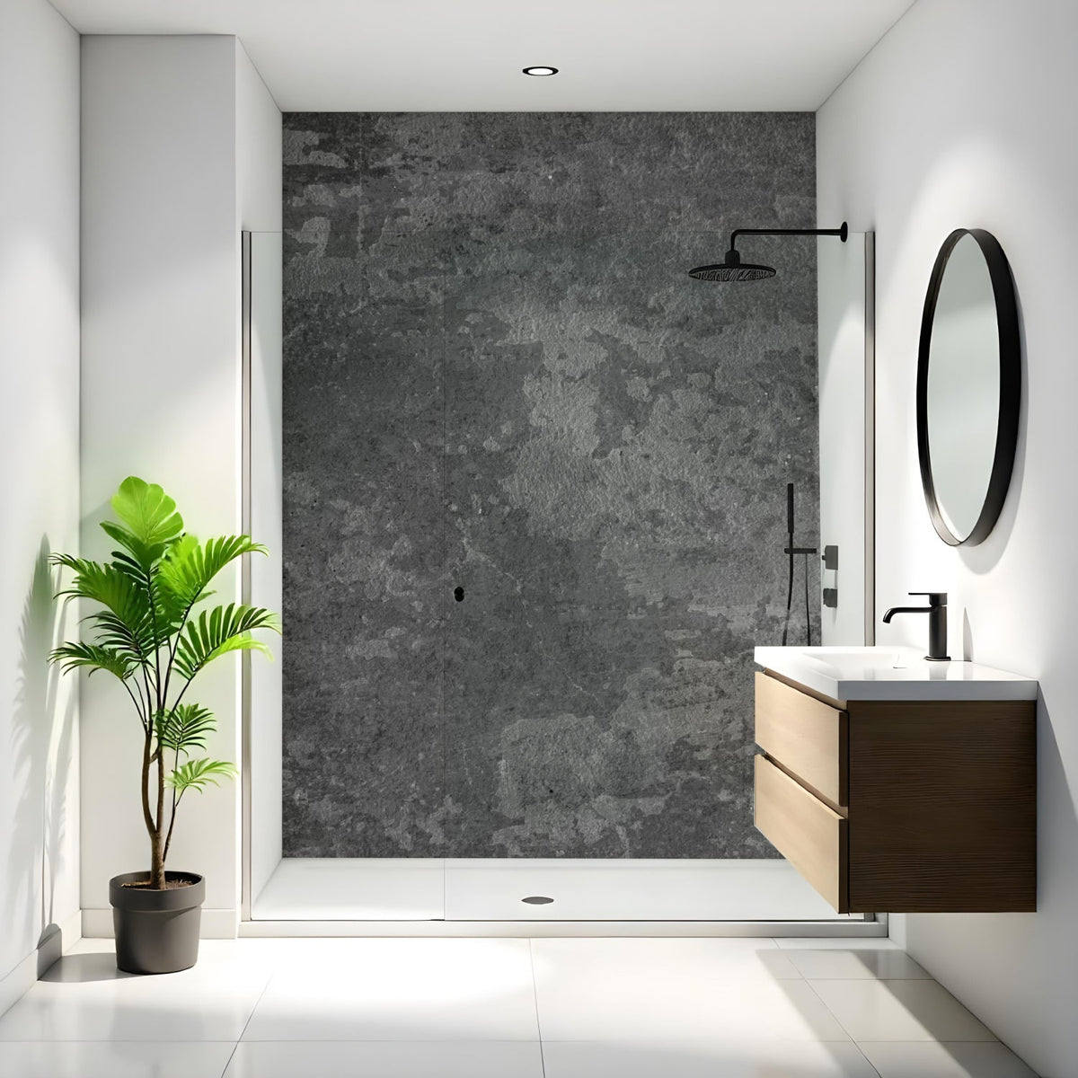 Duschrückwand Betonoptik
