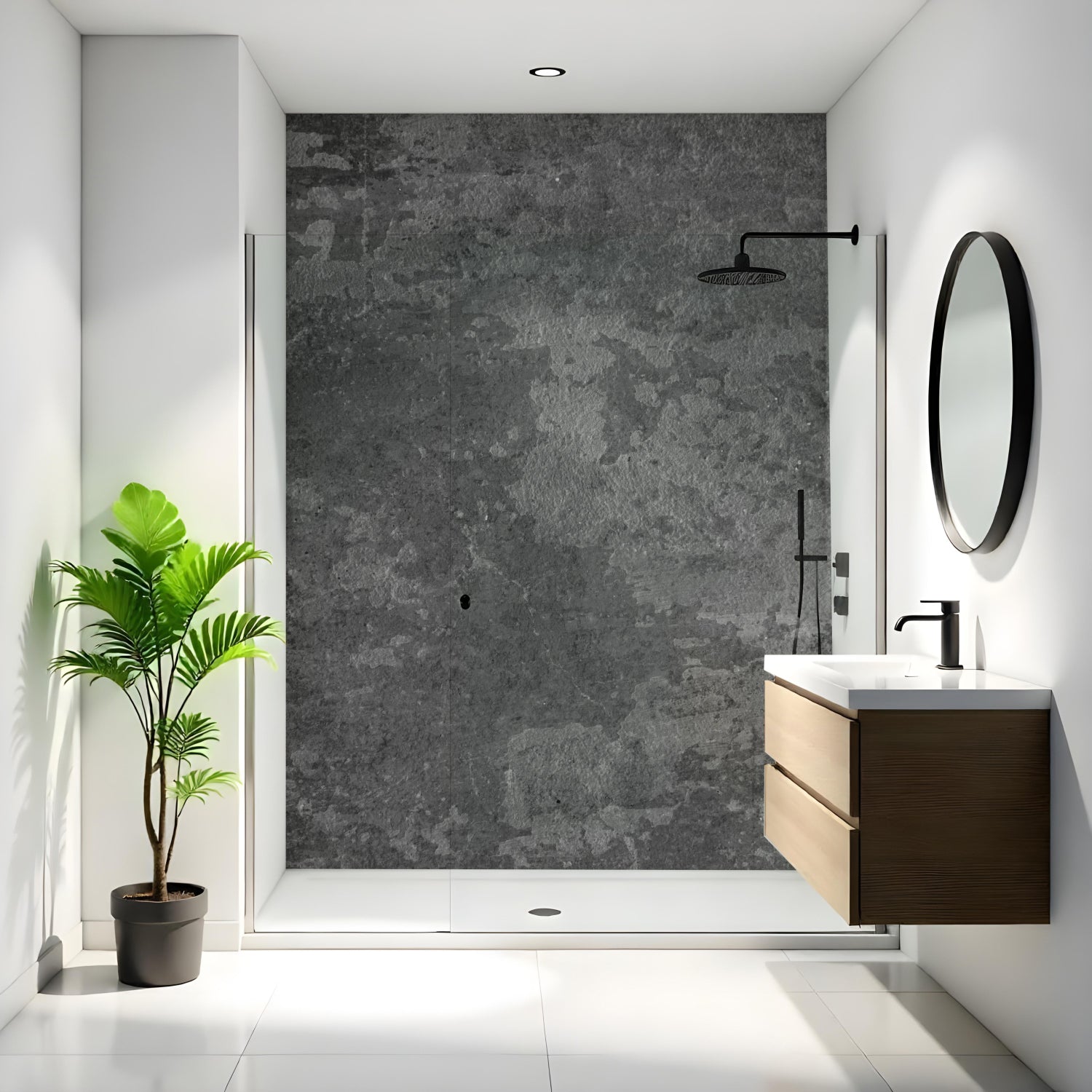 Duschrückwand Betonoptik