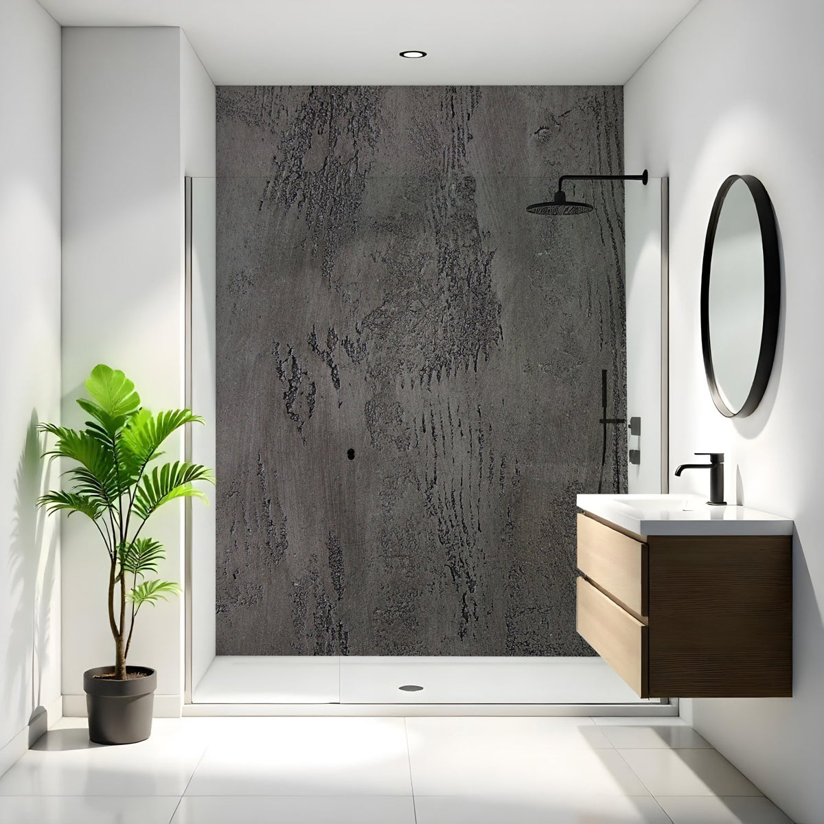 Duschrückwand Betonoptik
