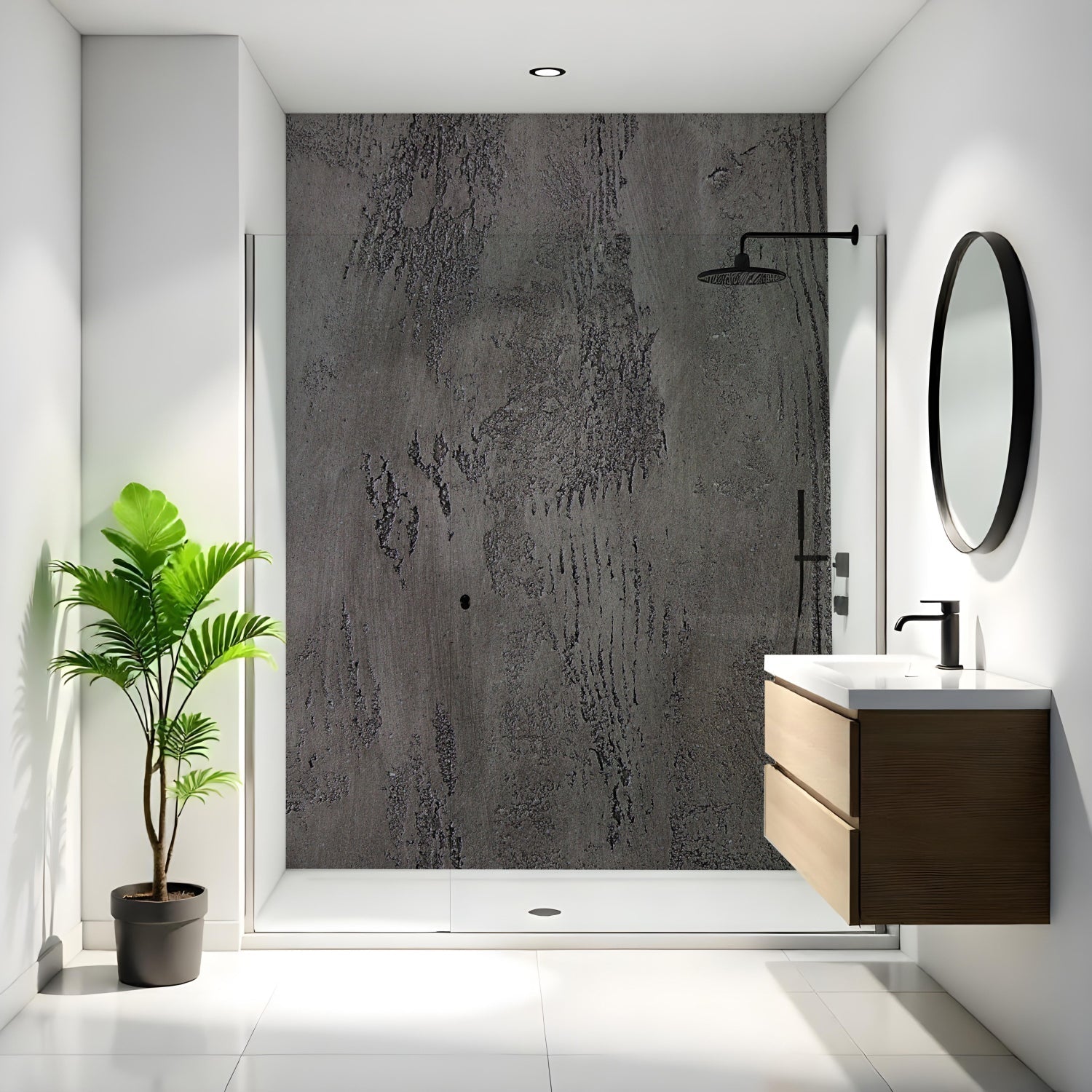 Duschrückwand Betonoptik
