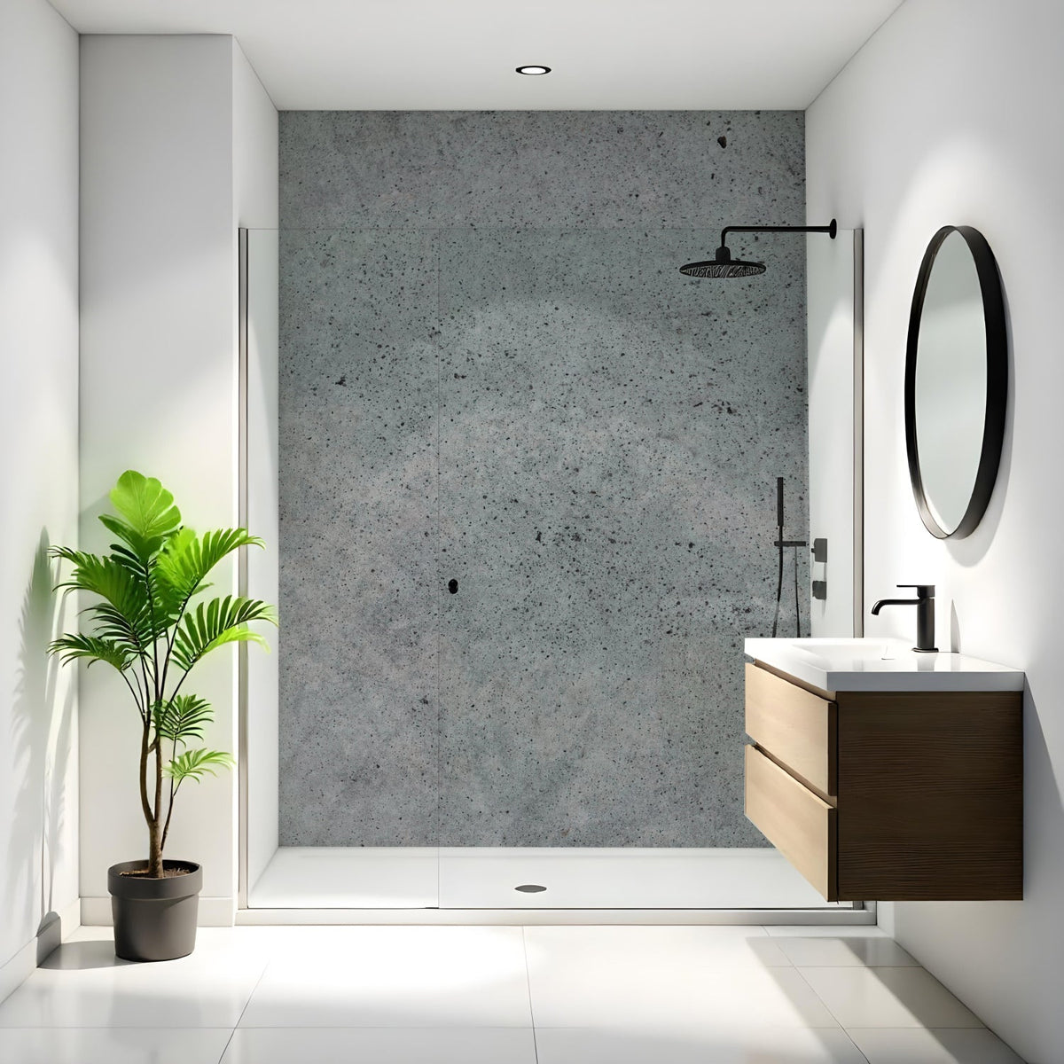 Duschrückwand Betonoptik