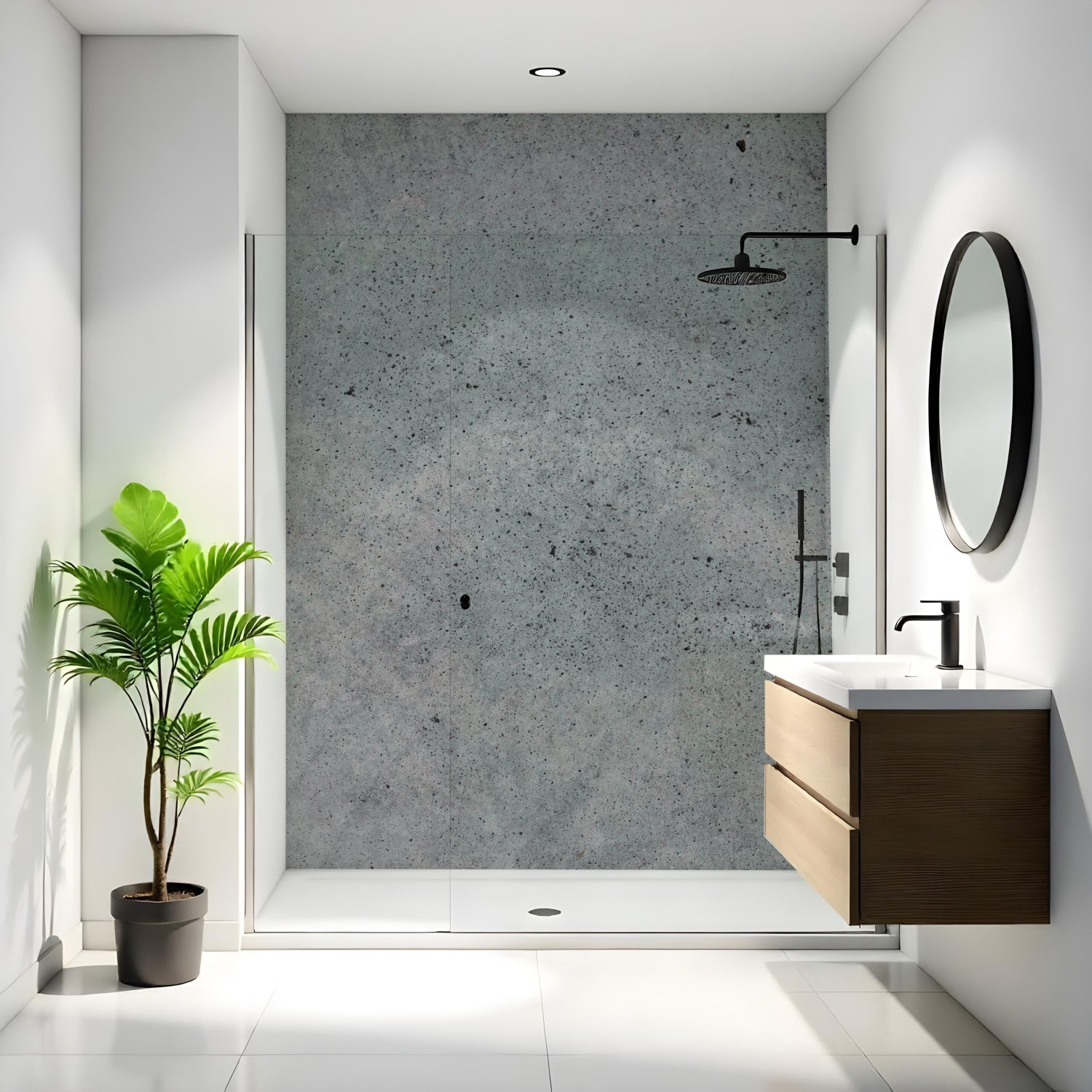 Duschrückwand Betonoptik