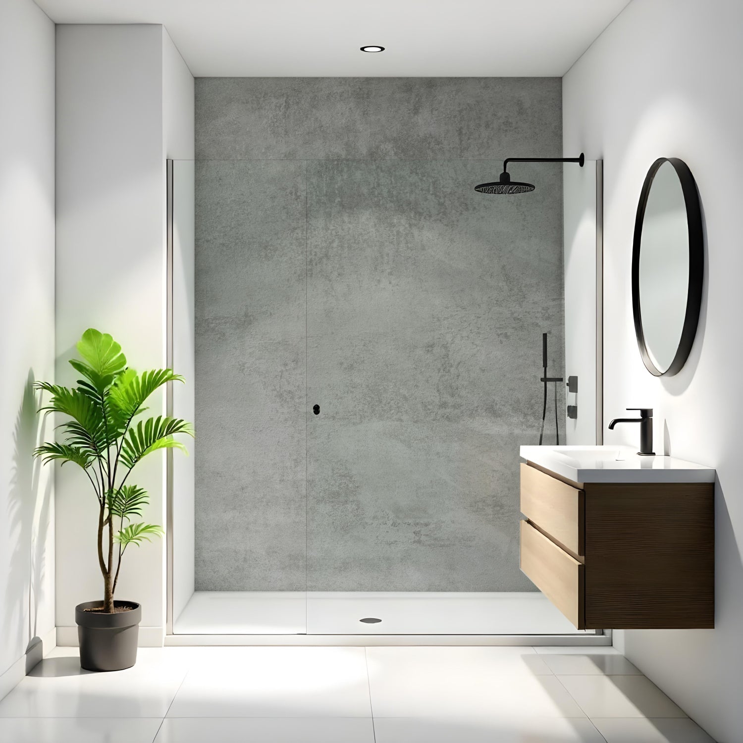 Duschrückwand Betonoptik