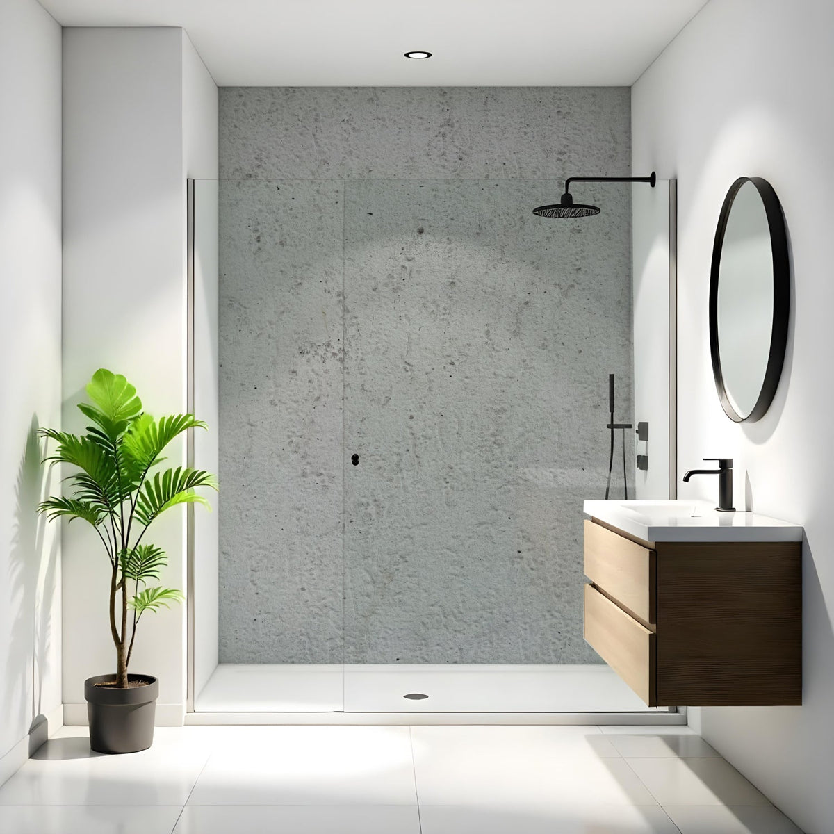 Duschrückwand Betonoptik