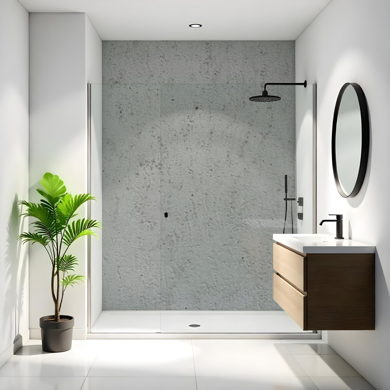 Duschrückwand Betonoptik