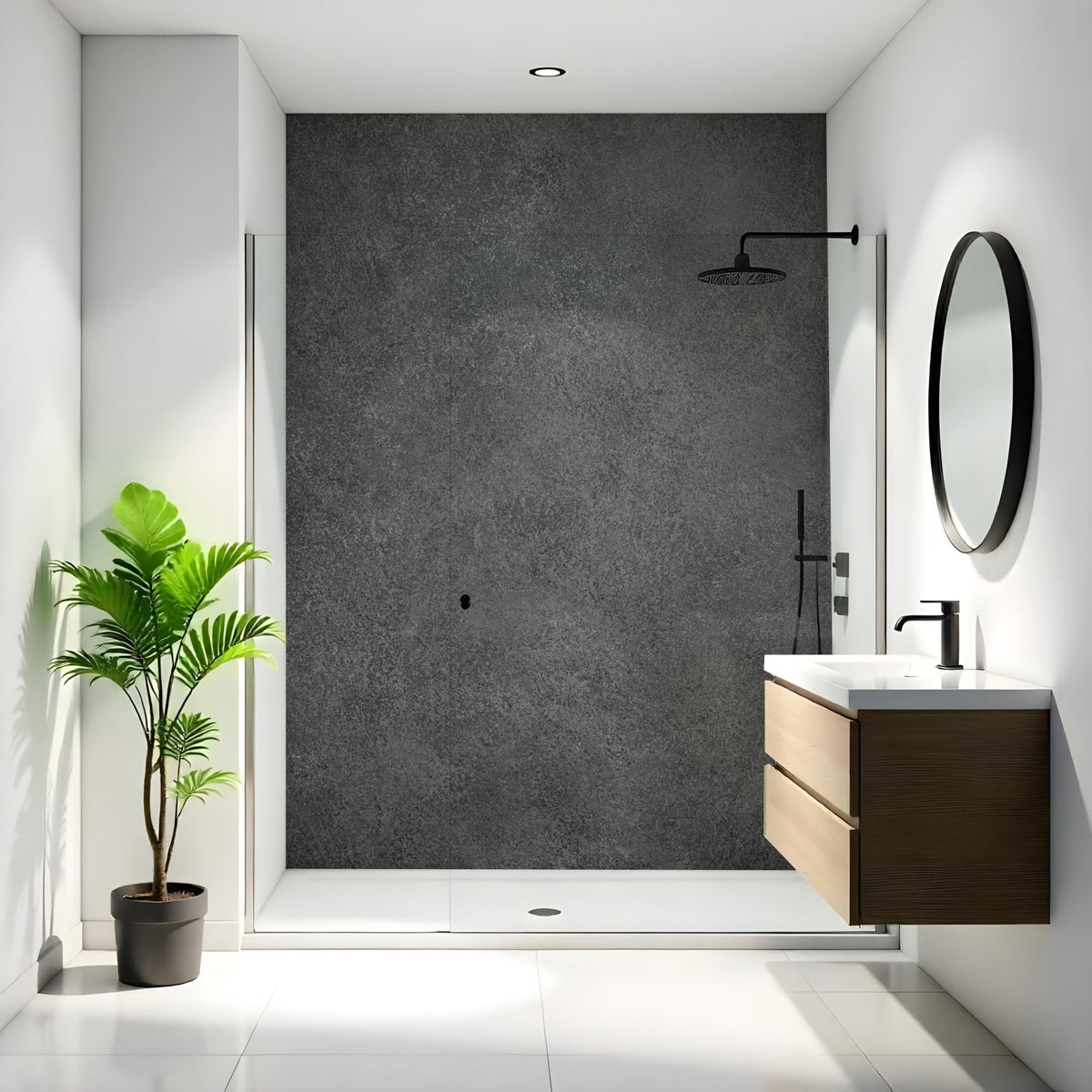 Duschrückwand Betonoptik