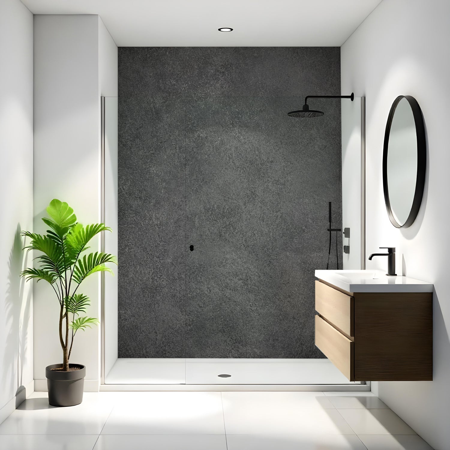 Duschrückwand Betonoptik