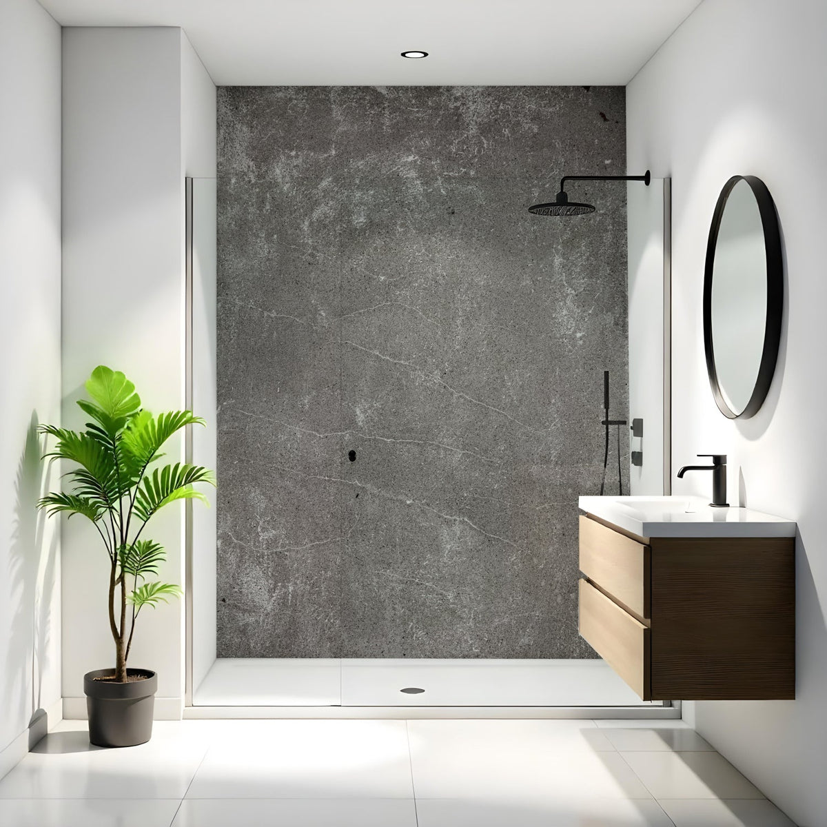 Duschrückwand Betonoptik