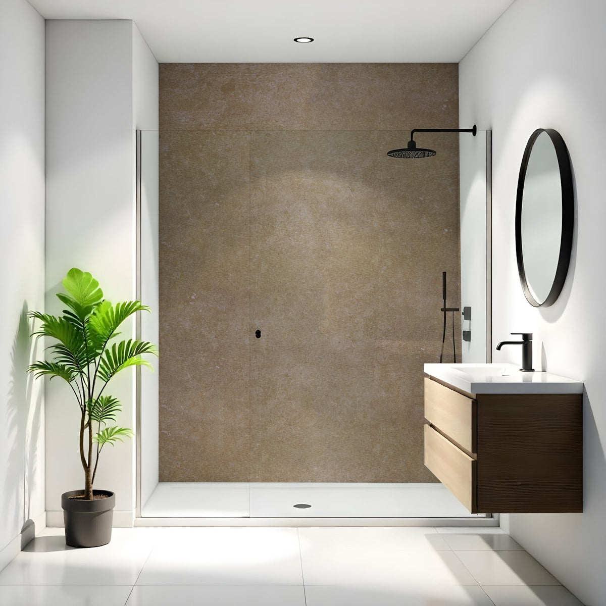 Duschrückwand Betonoptik