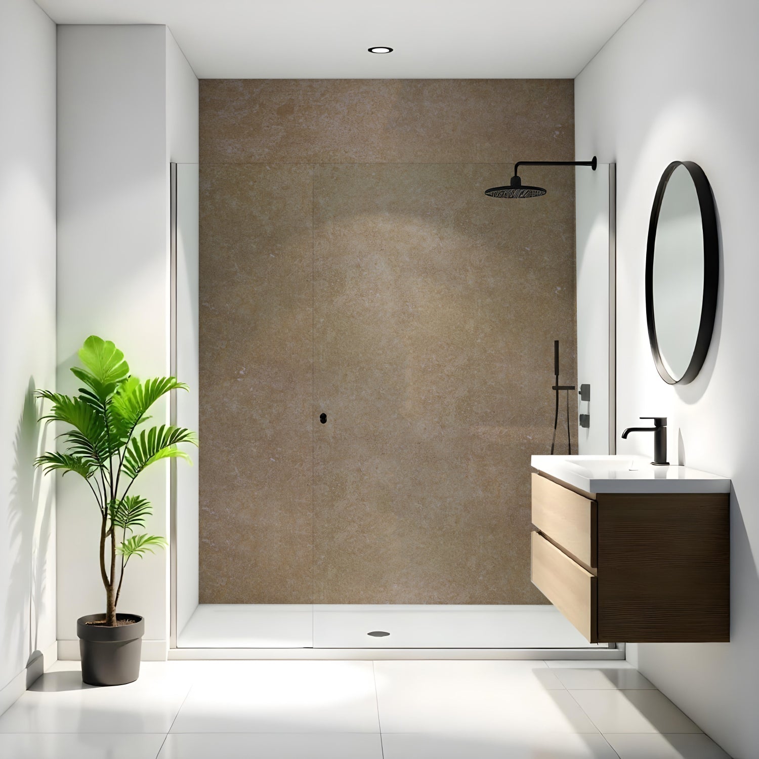 Duschrückwand Betonoptik