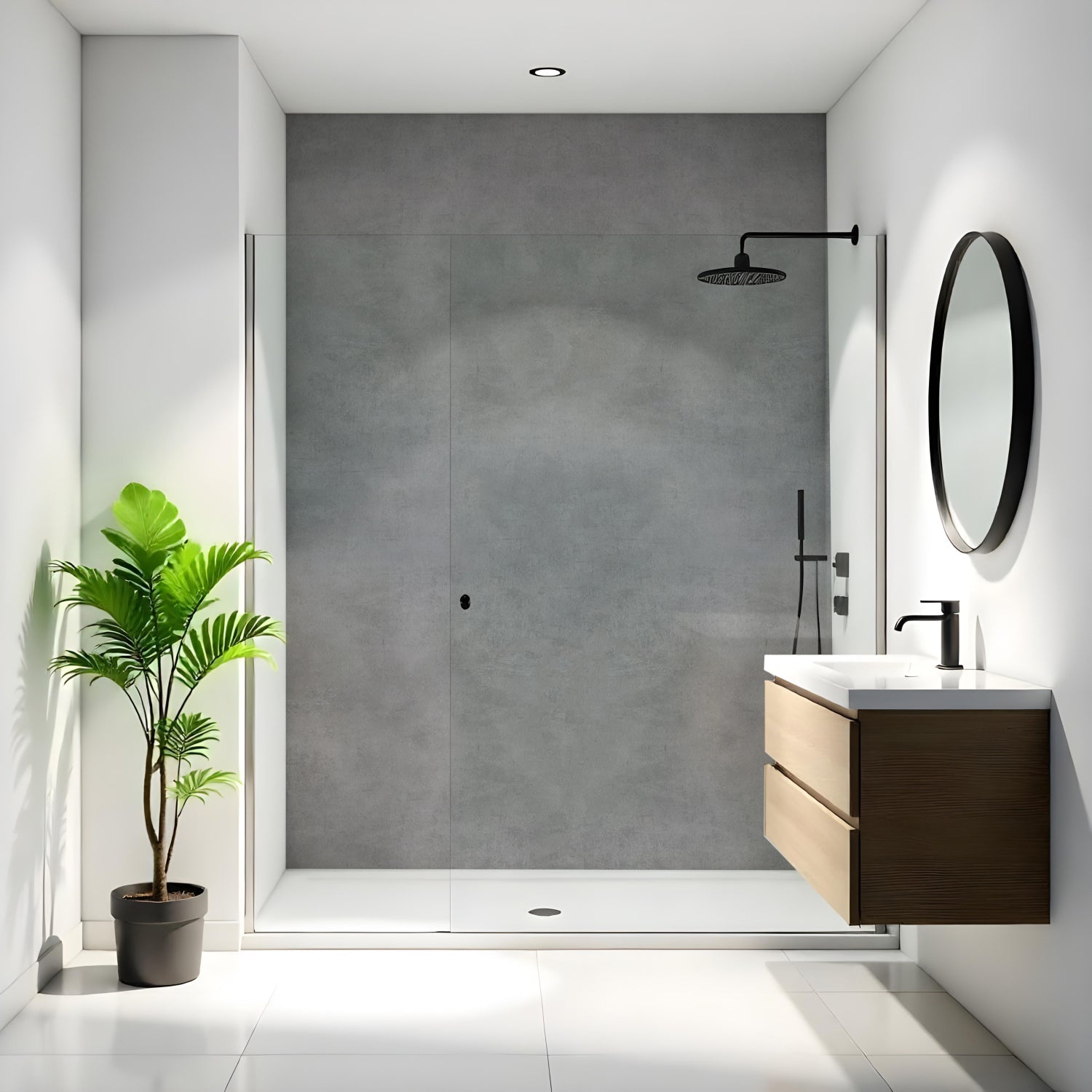 Duschrückwand Betonoptik