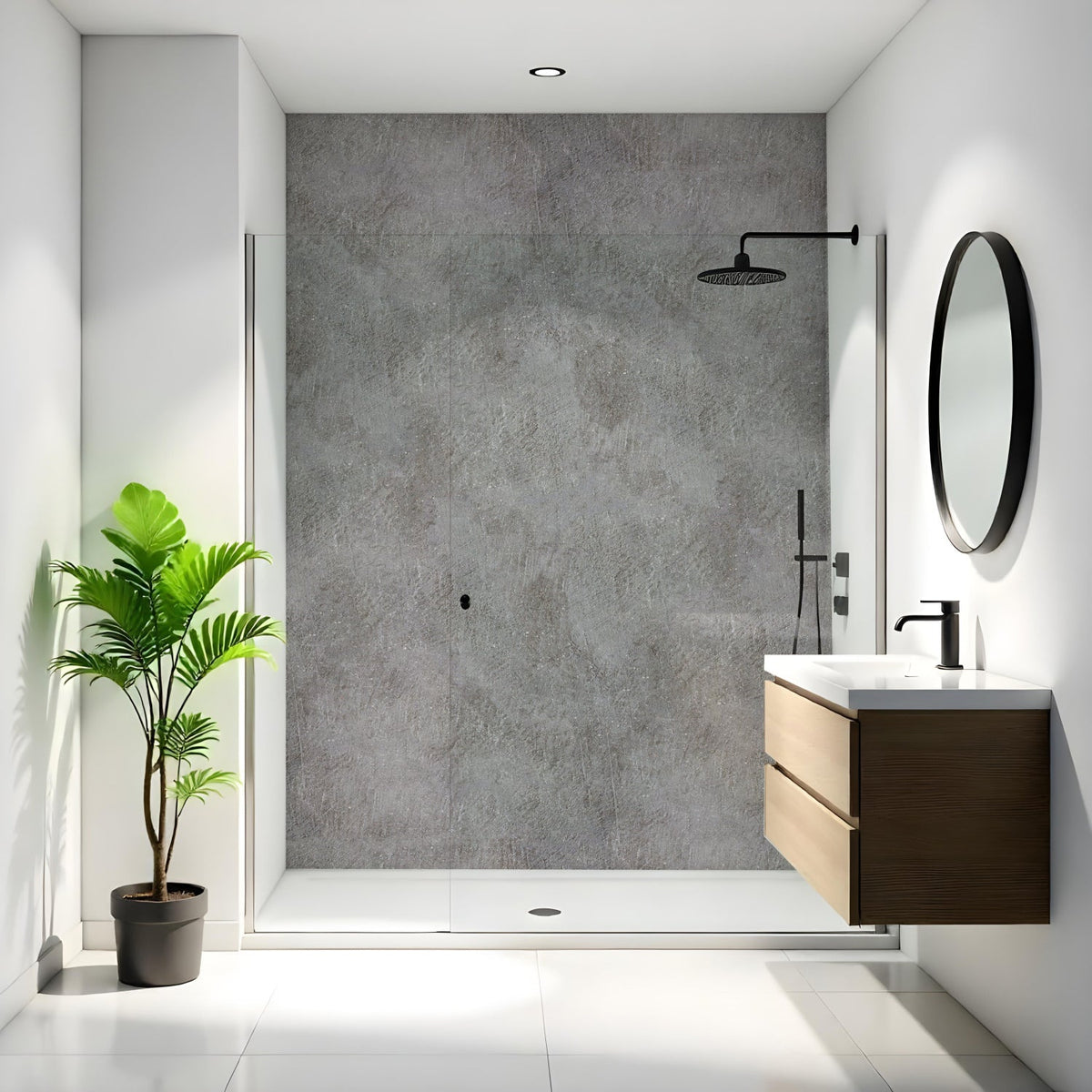Duschrückwand Betonoptik