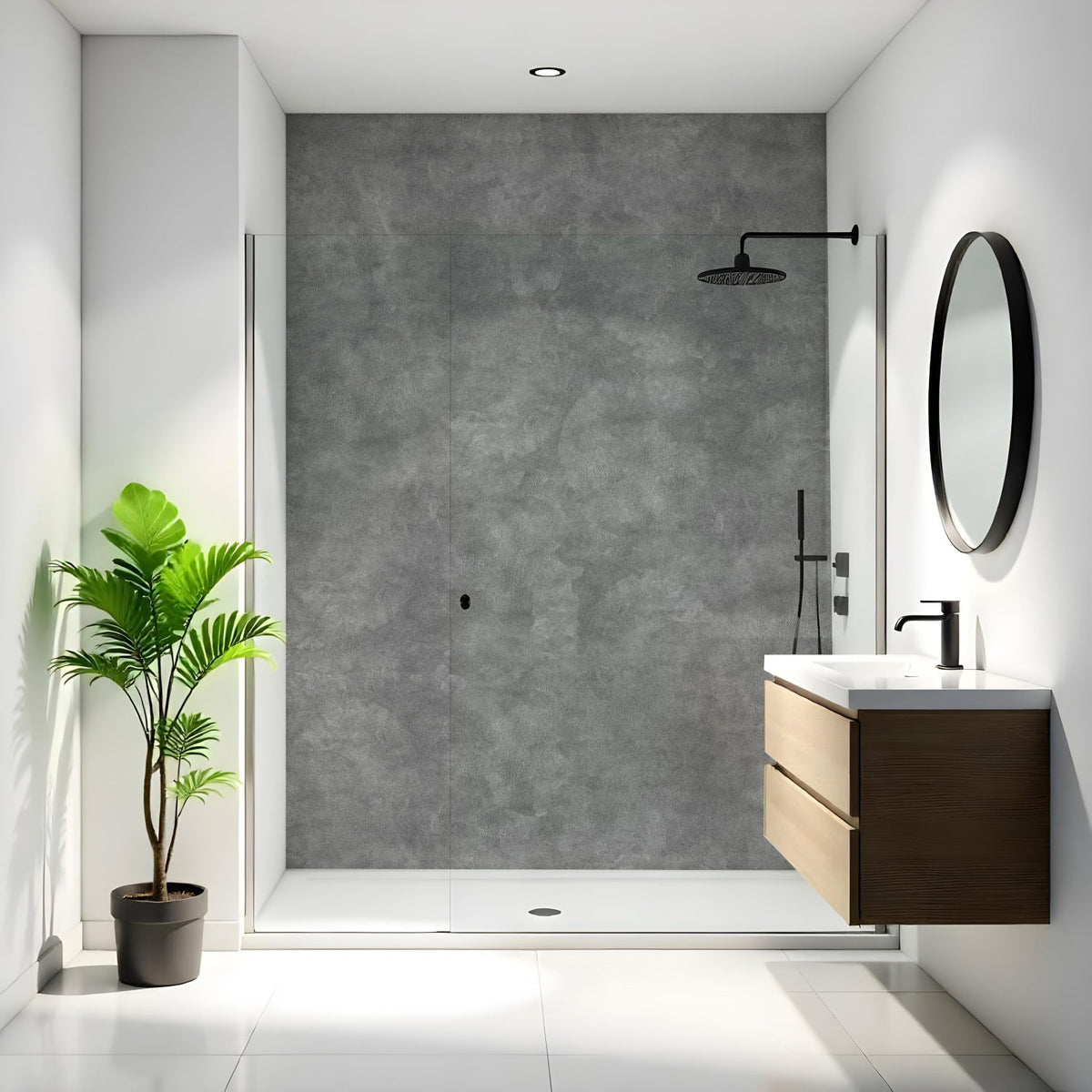 Duschrückwand Betonoptik