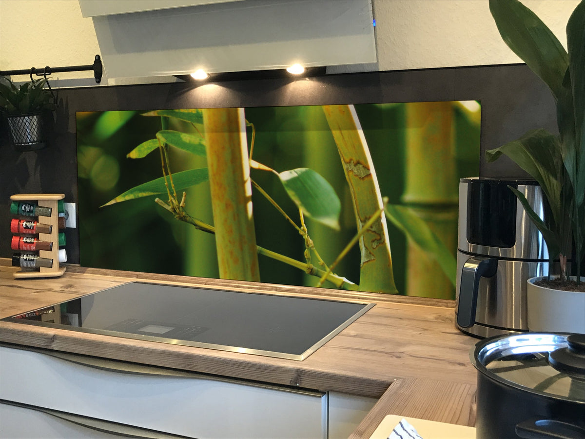 Spritzschutz Küche Bambusstamm