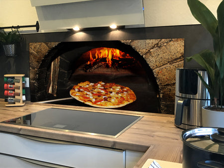 Spritzschutz Küche Steinofen Pizza