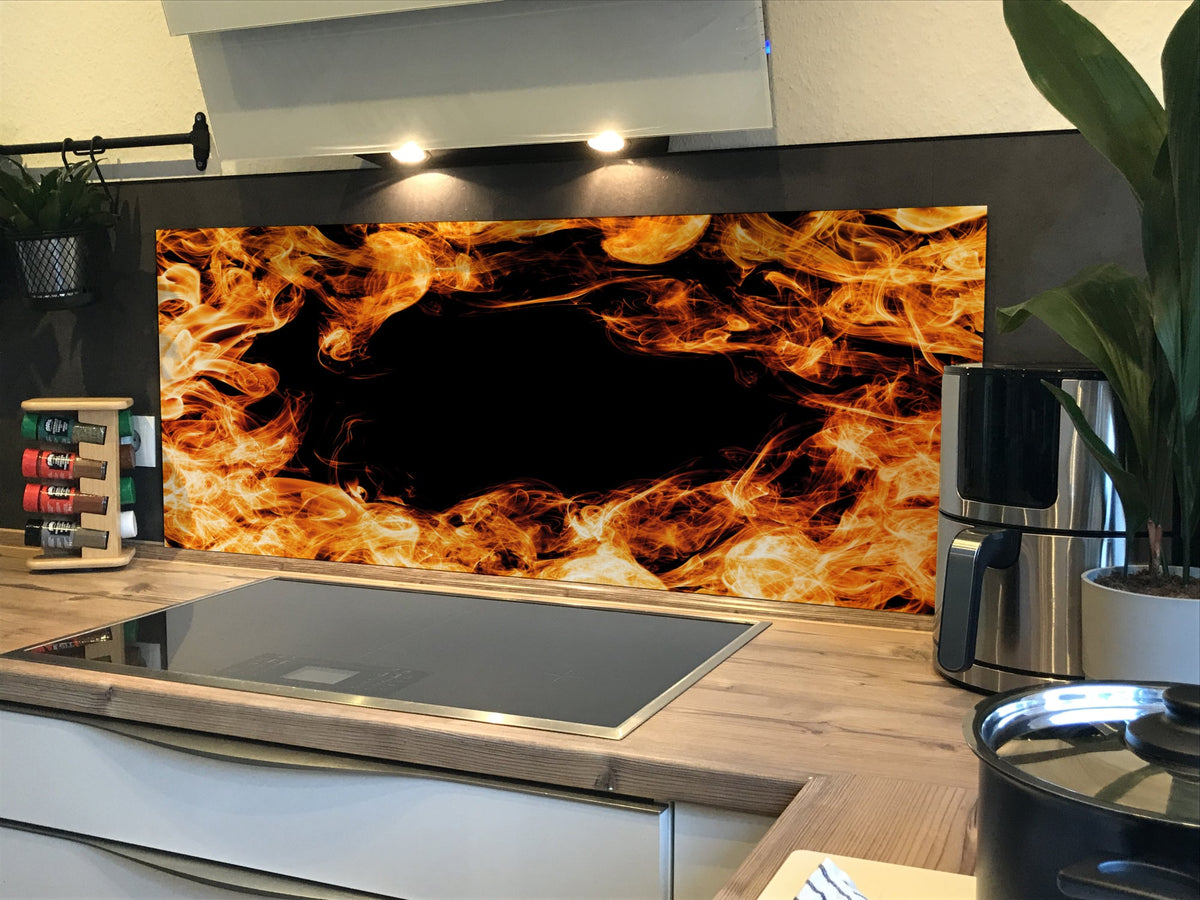 Spritzschutz Küche Feuer