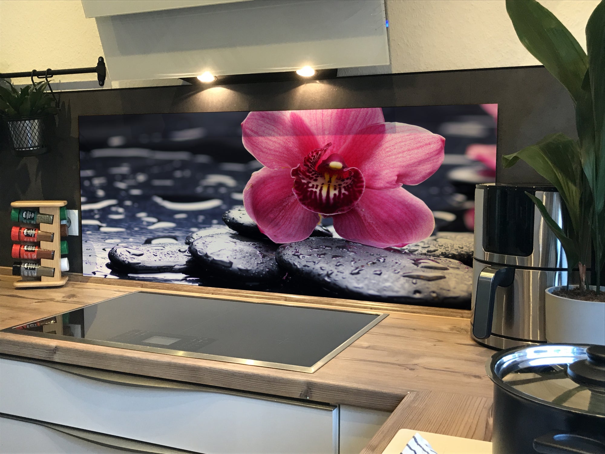 Spritzschutz Küche Pink Orchidee Spa