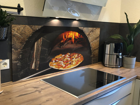 Spritzschutz Küche Steinofen Pizza