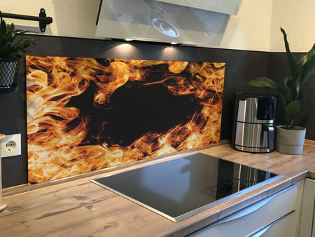 Spritzschutz Küche Feuer