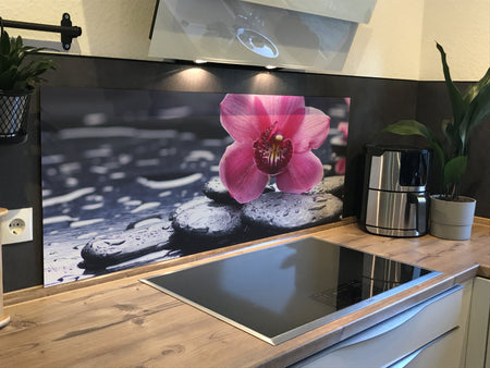 Spritzschutz Küche Pink Orchidee Spa