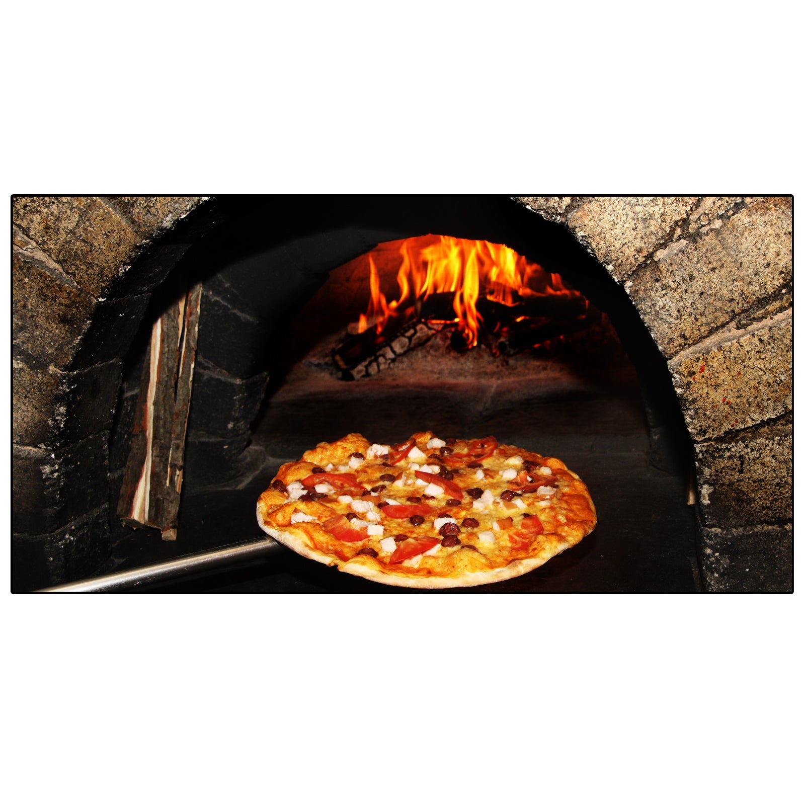 Spritzschutz Küche Steinofen Pizza