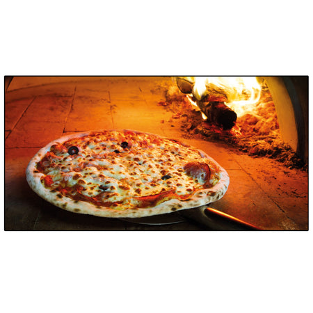 Spritzschutz Küche Pizza im Steinofen