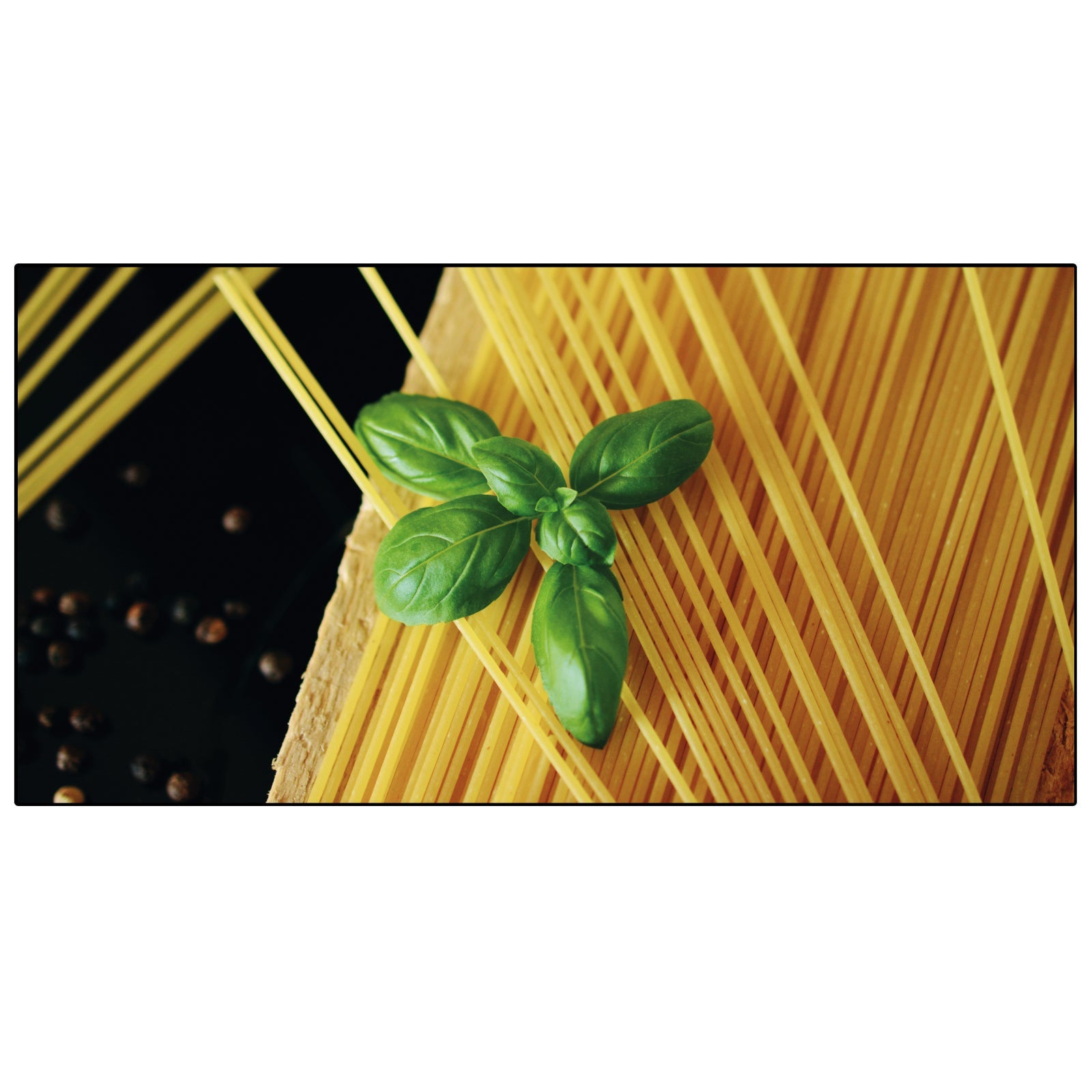 Spritzschutz Küche Spaghetti Basilikum