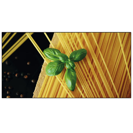 Spritzschutz Küche Spaghetti Basilikum