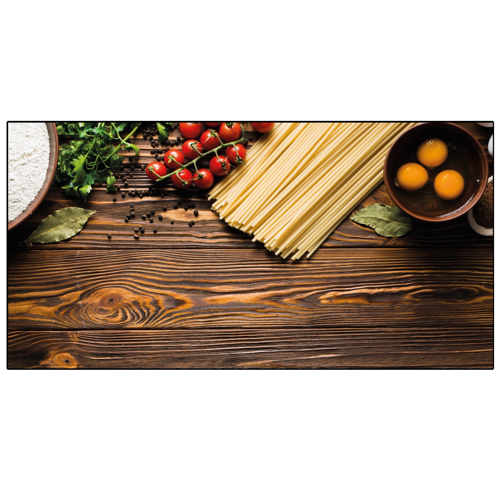 Spritzschutz Küche Spaghetti Cherrytomaten