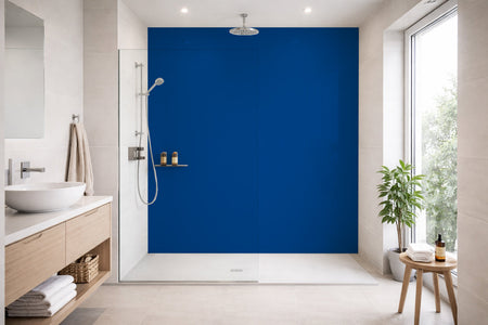 Toilettenrückwand Einfarbig RAL 5005 (Signalblau)