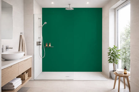 Toilettenrückwand Einfarbig RAL 6016 (Türkisgrün)
