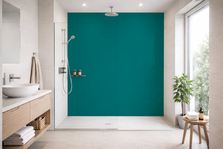 Toilettenrückwand Einfarbig RAL 5021 (Wasserblau)
