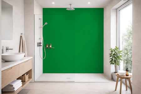 Toilettenrückwand Einfarbig RAL 6024 Verkehrsgrün