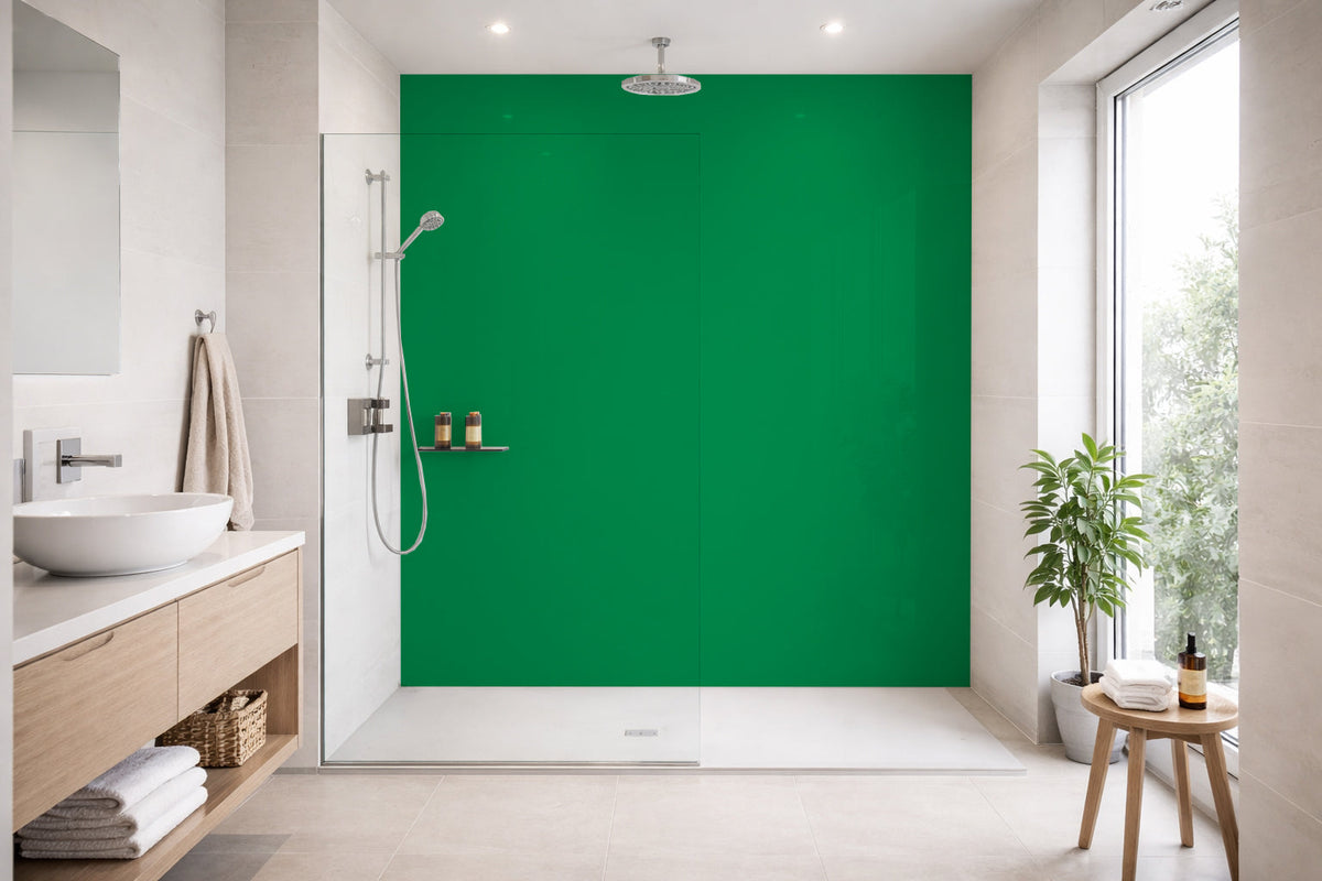 Toilettenrückwand Einfarbig RAL 6037 Reingrün