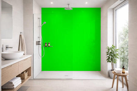 Toilettenrückwand Einfarbig RAL 6038 Leuchtgrün
