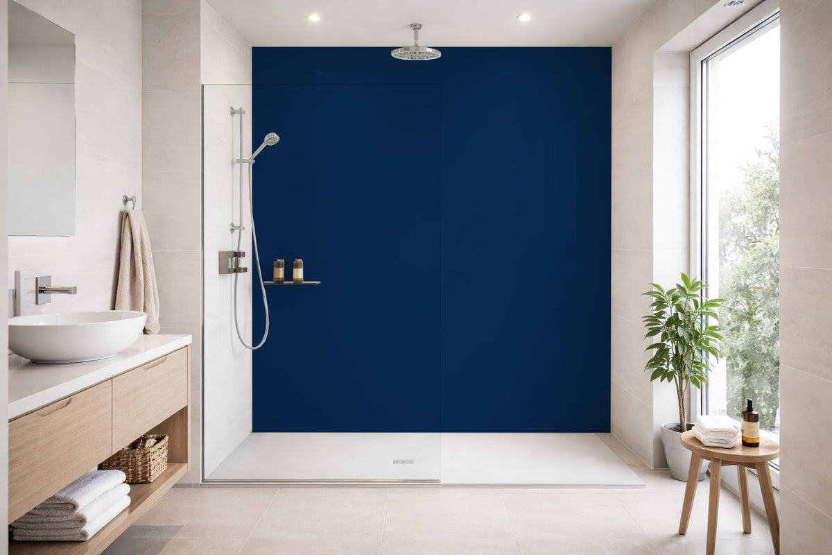 Toilettenrückwand Einfarbig RAL 5010 Enzianblau