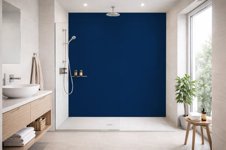 Toilettenrückwand Einfarbig RAL 5010 Enzianblau