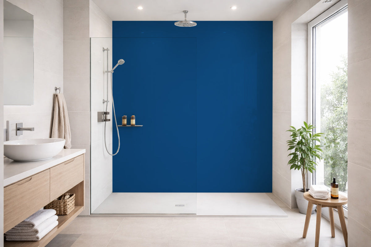 Toilettenrückwand Einfarbig RAL 5019 Capriblau