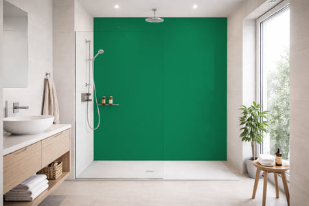 Toilettenrückwand Einfarbig RAL 6032 Signalgrün
