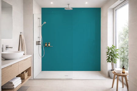Toilettenrückwand Einfarbig RAL 5018 Türkisblau