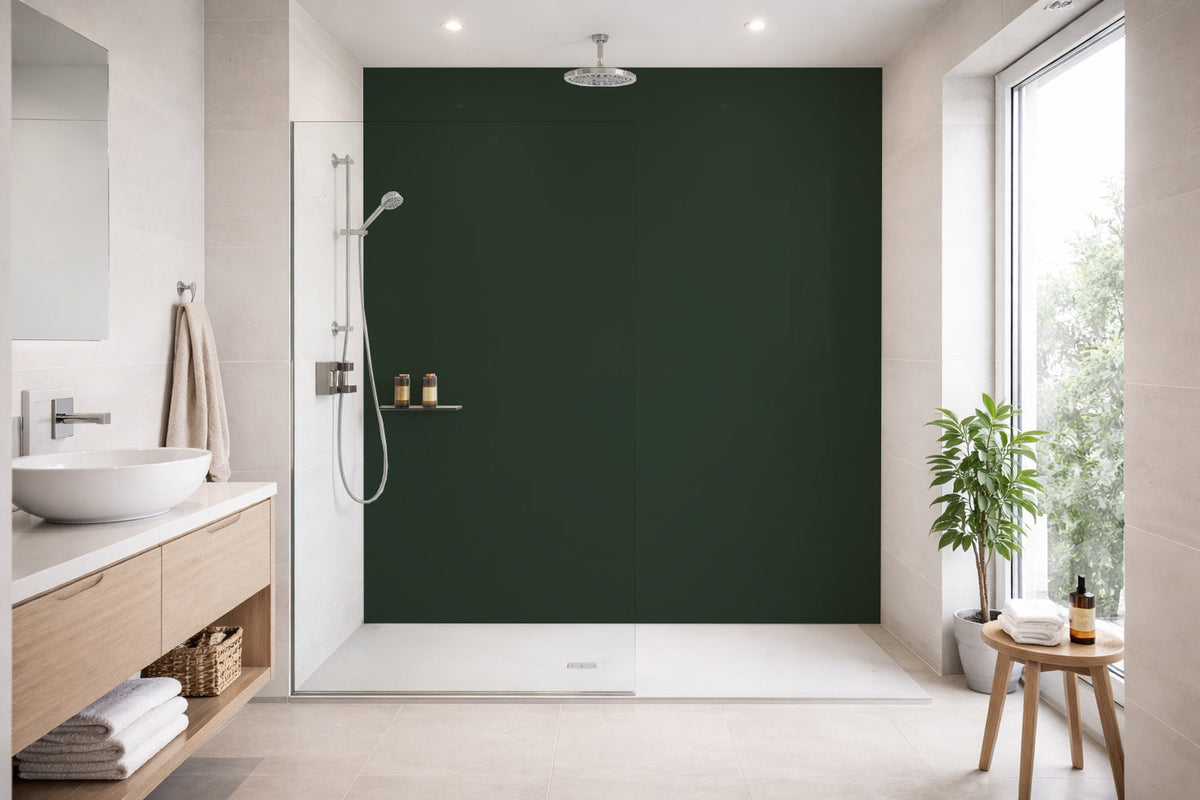 Toilettenrückwand Einfarbig RAL 6007 Flaschengrün
