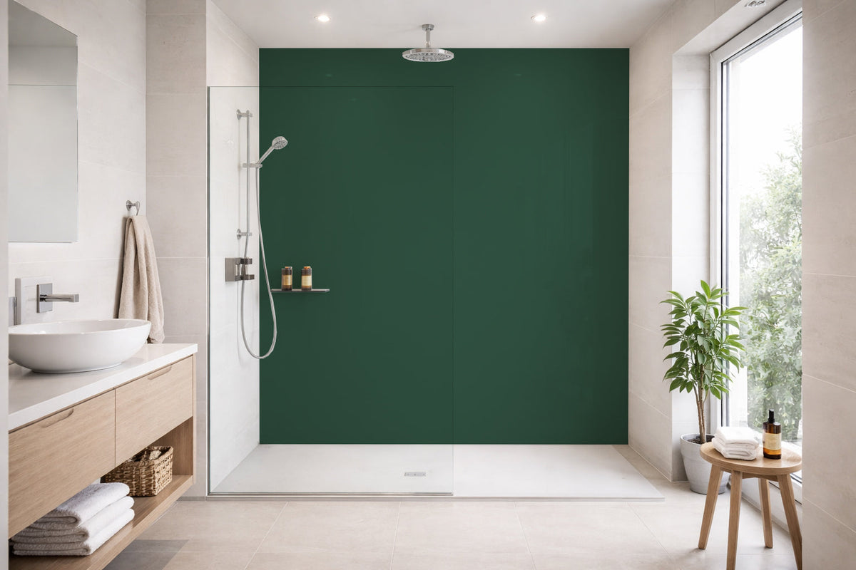 Toilettenrückwand Einfarbig RAL 6028 Kieferngrün
