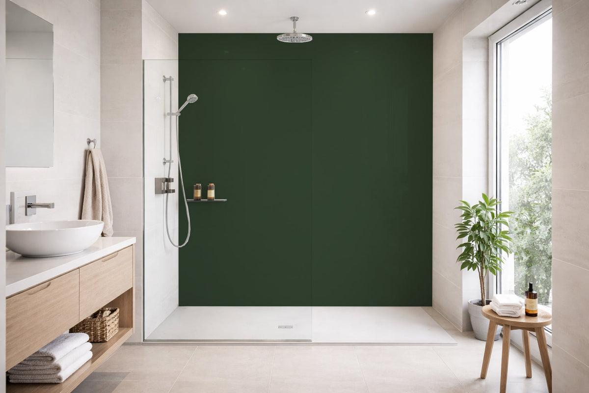 Toilettenrückwand Einfarbig RAL 6020 Chromoxidgrün