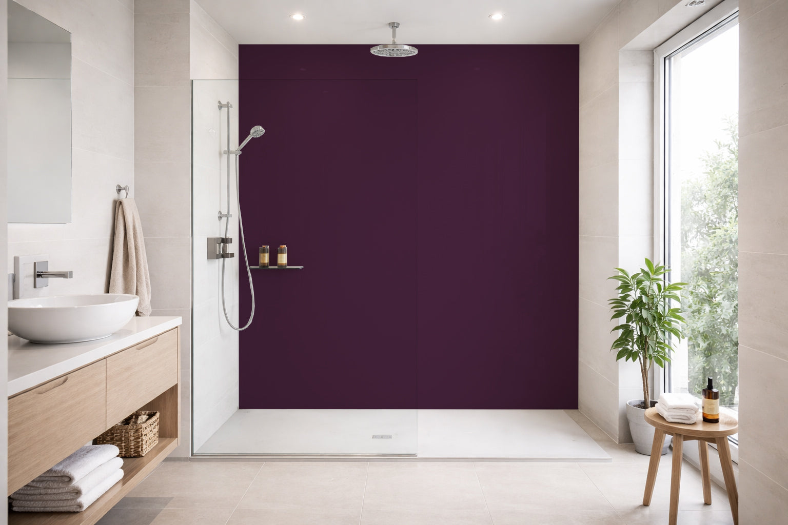 Toilettenrückwand Einfarbig RAL 4007 Purpurviolett
