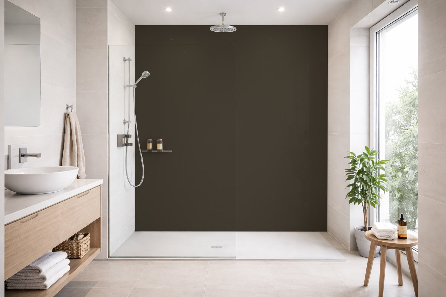Toilettenrückwand Einfarbig RAL 6014 Gelboliv