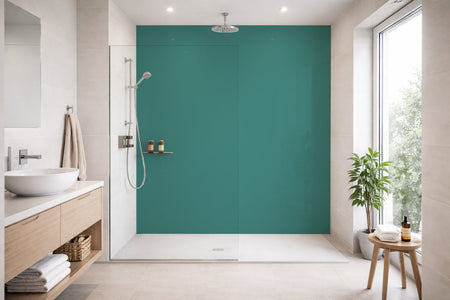 Toilettenrückwand Einfarbig RAL 6033 Minttürkis