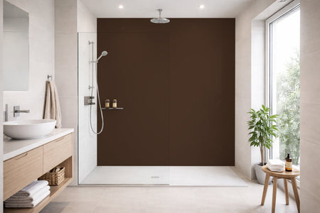 Toilettenrückwand Einfarbig RAL 8014 Sepiabraun