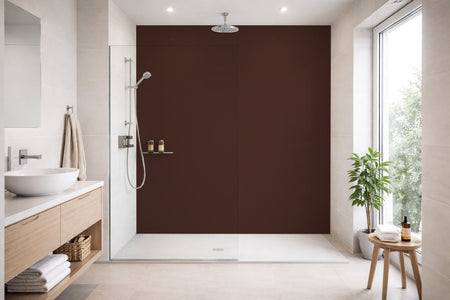 Toilettenrückwand Einfarbig RAL 8016 Mahagonibraun