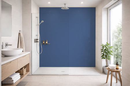 Toilettenrückwand Einfarbig RAL 5023 Fernblau